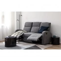 Loftscape Canapé relax Grandhan (3 places) - Microfibre - Gris -Meubles de salon Soldes 1000139825 201111 10410200007 MOOD DETAILS P000000001000139825 mood