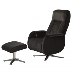 Loftscape Fauteuil de relaxation Allansford - Microfibre - Noir