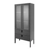 Tenzo Grande vitrine Uno - Gris foncé 2 Tenzo Grande vitrine Uno - Gris foncé -Meubles de salon Soldes 1000143937 200527 07432000812 IMAGE P000000001000143937