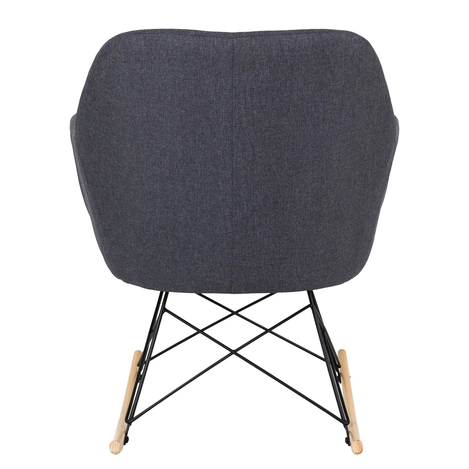 Tenzo Rocking chair Emma - Tissu / Chêne massif - Anthracite / Chêne 5 Tenzo Rocking chair Emma - Tissu / Chêne massif - Anthracite / Chêne – Image 3