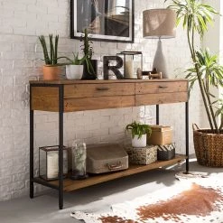 Ars manufacti Console Grasby - Pin massif / Métal - Pin / Noir 16 Ars manufacti Console Grasby - Pin massif / Métal - Pin / Noir -Meubles de salon Soldes 1000147156 190730 13021900009 MOOD DETAILS P000000001000147156 mood