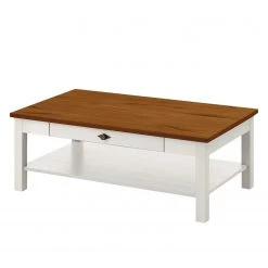 Maison Belfort Table basse Bergen II - Pin massif - Pin blanc / Pin Bernstein