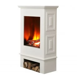 Ridgevalley Cheminée électrique Schwerin - Blanc