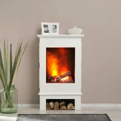 Ridgevalley Cheminée électrique Schwerin - Blanc -Meubles de salon Soldes 1000149563 181212 08505700016 MOOD GALLERYIMAGES P000000001000149563 mood