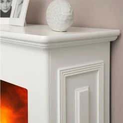 Ridgevalley Cheminée électrique Schwerin - Blanc -Meubles de salon Soldes 1000149563 181212 08505800020 GALLERYIMAGES P000000001000149563