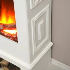 Ridgevalley Cheminée électrique Schwerin - Blanc -Meubles de salon Soldes 1000149563 181212 08505900021 GALLERYIMAGES P000000001000149563