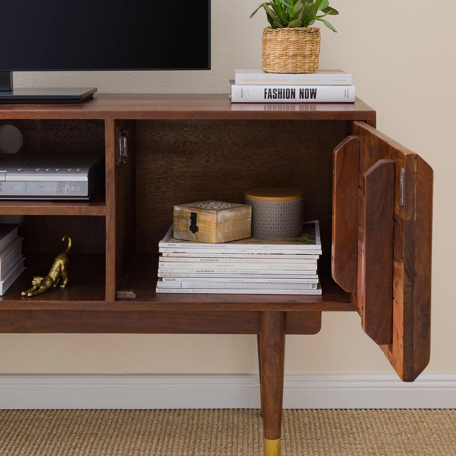 Ars manufacti Meuble TV Baxley - Acacia massif / Métal - Acacia / Doré 14 Ars manufacti Meuble TV Baxley - Acacia massif / Métal - Acacia / Doré – Image 12