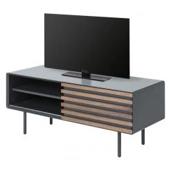 Norrwood Meuble TV Kipra II - Noyer contreplaqué - Graphite
