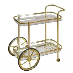 Jack & Alice Desserte Buddina I - Verre / Métal - Laiton