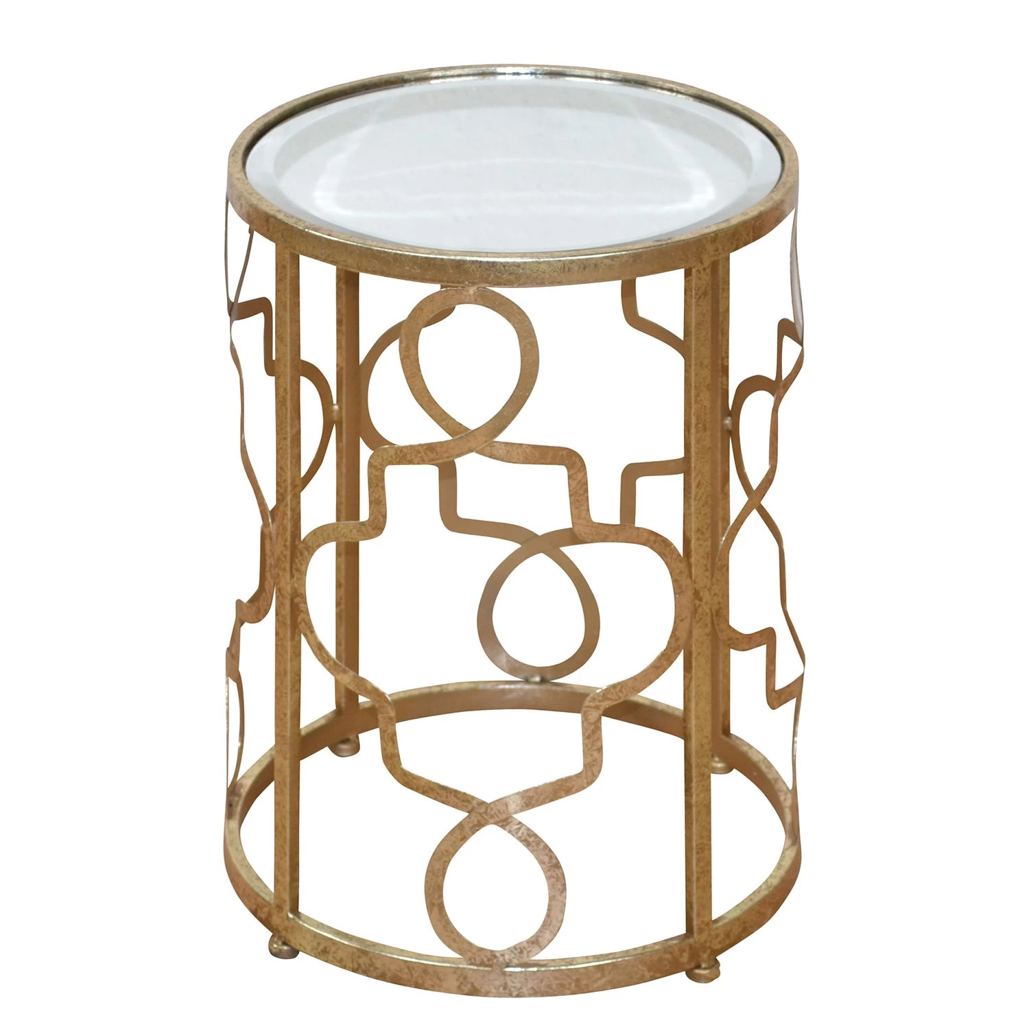 Jack & Alice Bout de canapé Burra - Doré vieilli 3 Jack & Alice Bout de canapé Burra - Doré vieilli