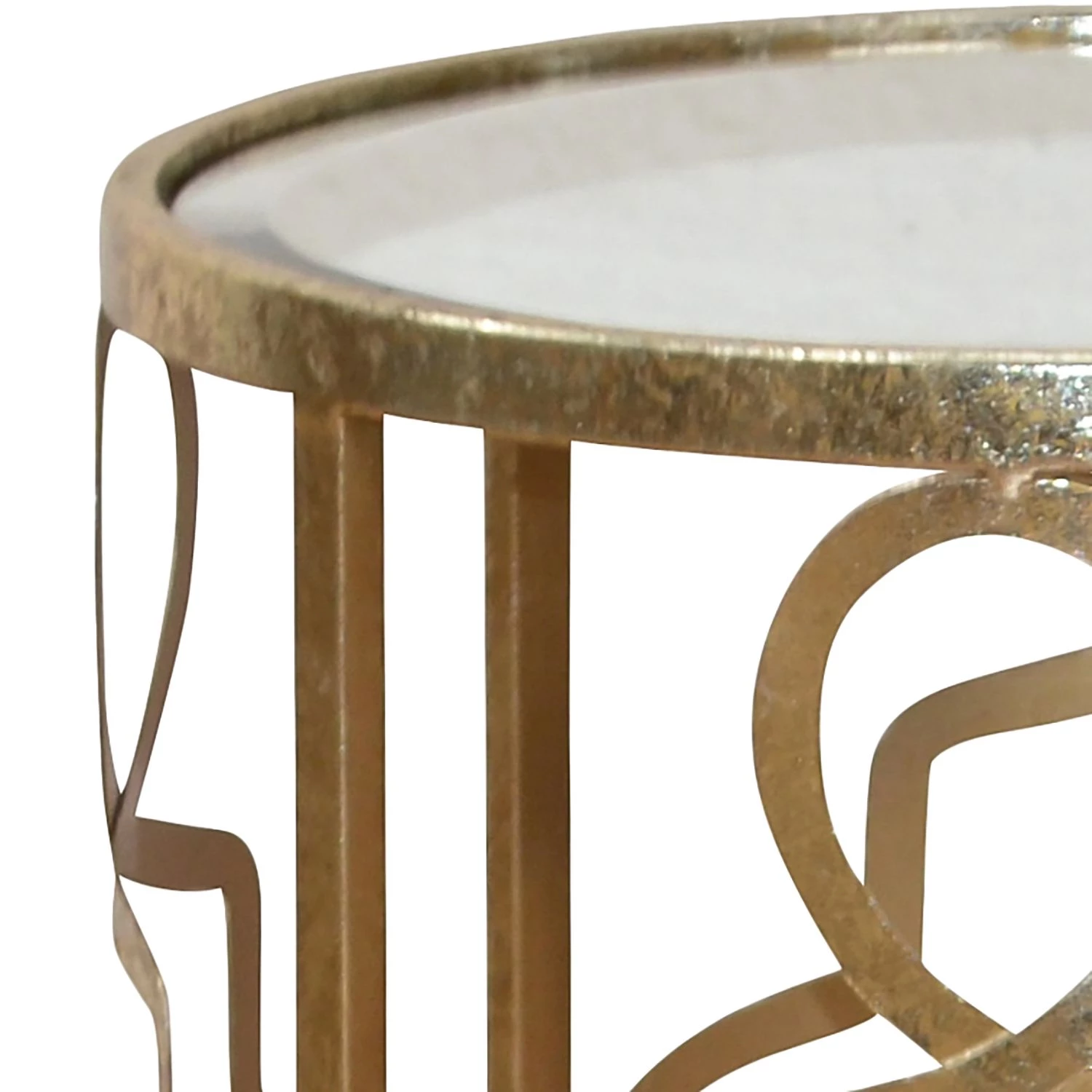 Jack & Alice Bout de canapé Burra - Doré vieilli 5 Jack & Alice Bout de canapé Burra - Doré vieilli – Image 3