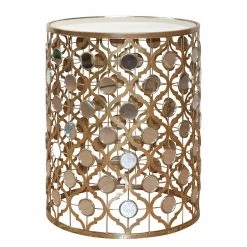 Jack & Alice Bout de canapé Belcum - Doré vieilli -Meubles de salon Soldes 1000150512 190107 16090500038 GALLERYIMAGES P000000001000150512