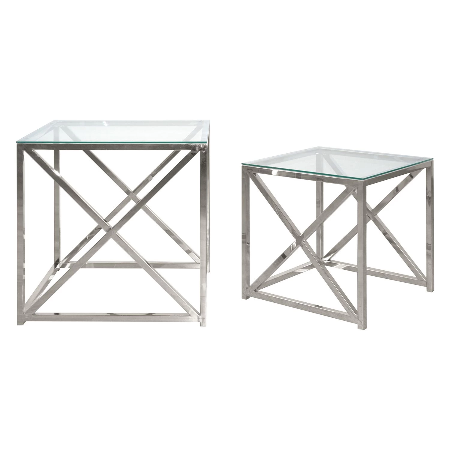 Jack & Alice Bouts de canapé Grecia (2 éléments) - Chrome 3 Jack & Alice Bouts de canapé Grecia (2 éléments) - Chrome