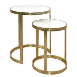 Jack & Alice Bouts de canapé Bovell (2 éléments) - Doré