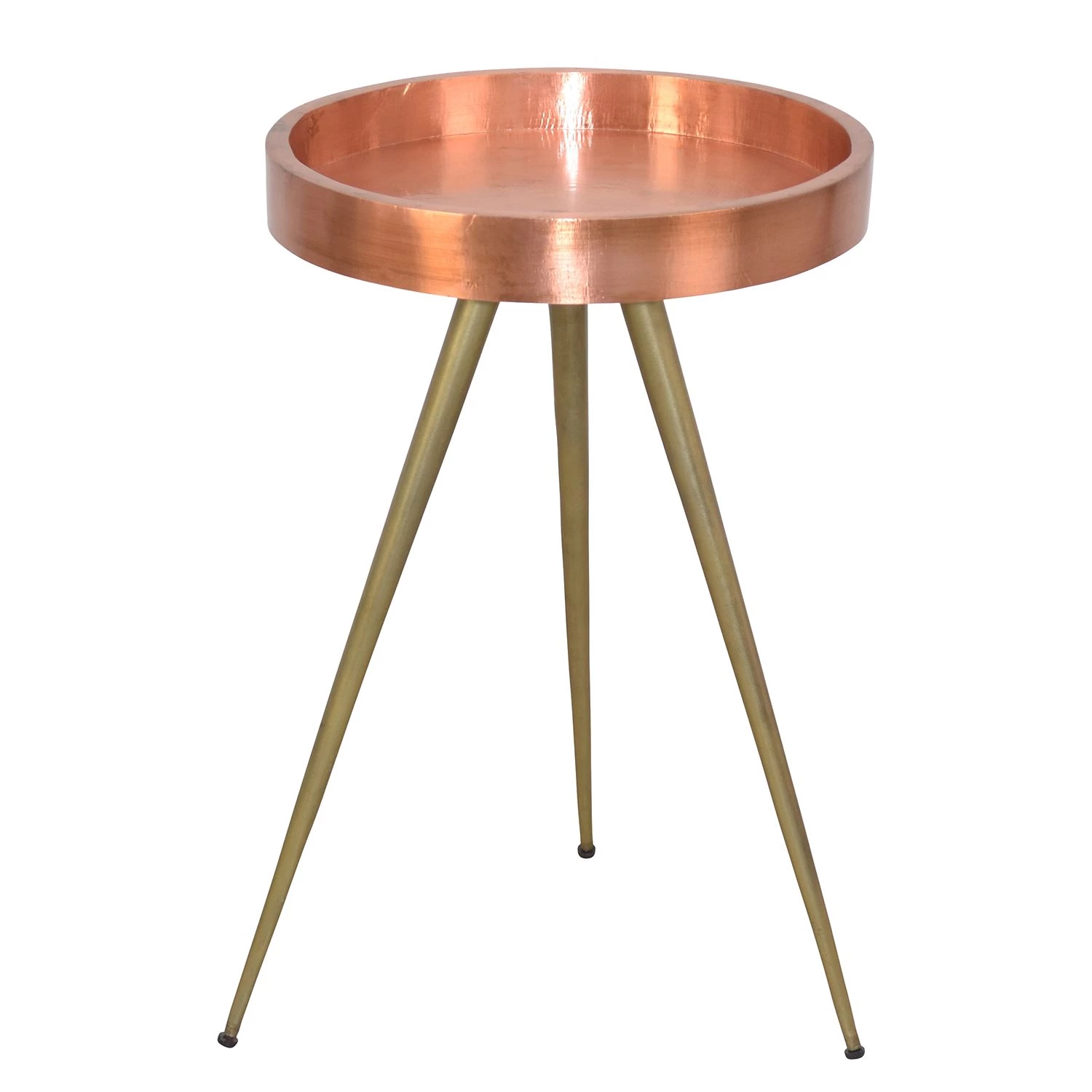 Red Living Bout de canapé Lizard - Partiellement en manguier massif - Cuivre 3 Red Living Bout de canapé Lizard - Partiellement en manguier massif - Cuivre