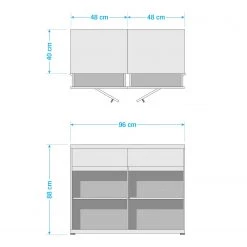 Germania Buffet Lissabon - Imitation hêtre / Anthracite -Meubles de salon Soldes 1000150688 181217 15305400027 GALLERYIMAGES P000000001000150688
