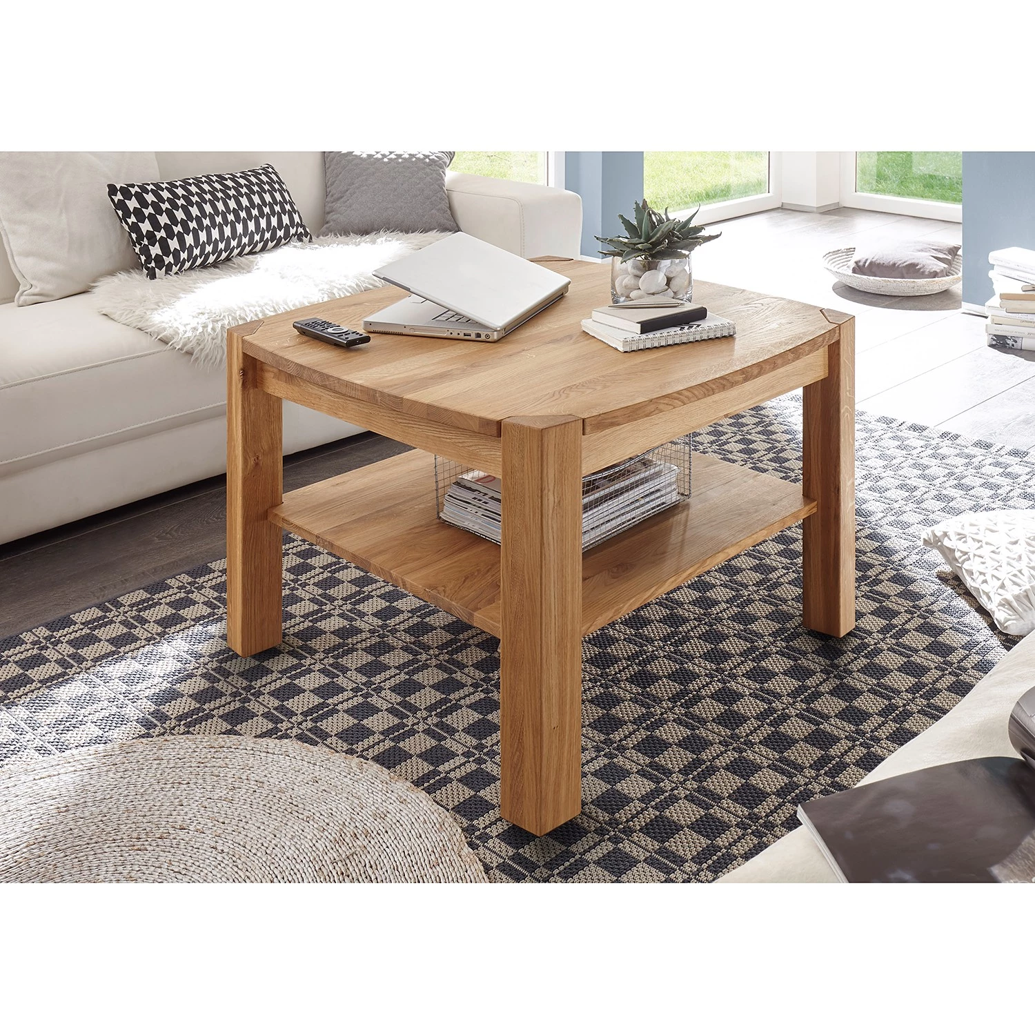 Naturoo Table basse Lunow - Chêne noueux - Largeur : 83 cm 4 Naturoo Table basse Lunow - Chêne noueux - Largeur : 83 cm – Image 2
