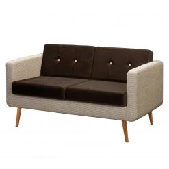 Mørteens Ensemble de canapé Croom V (3-2-1) - Tissu / Velours - Beige / Marron foncé -Meubles de salon Soldes 1000151884 190114 15122900894 GALLERYIMAGES P000000001000151884