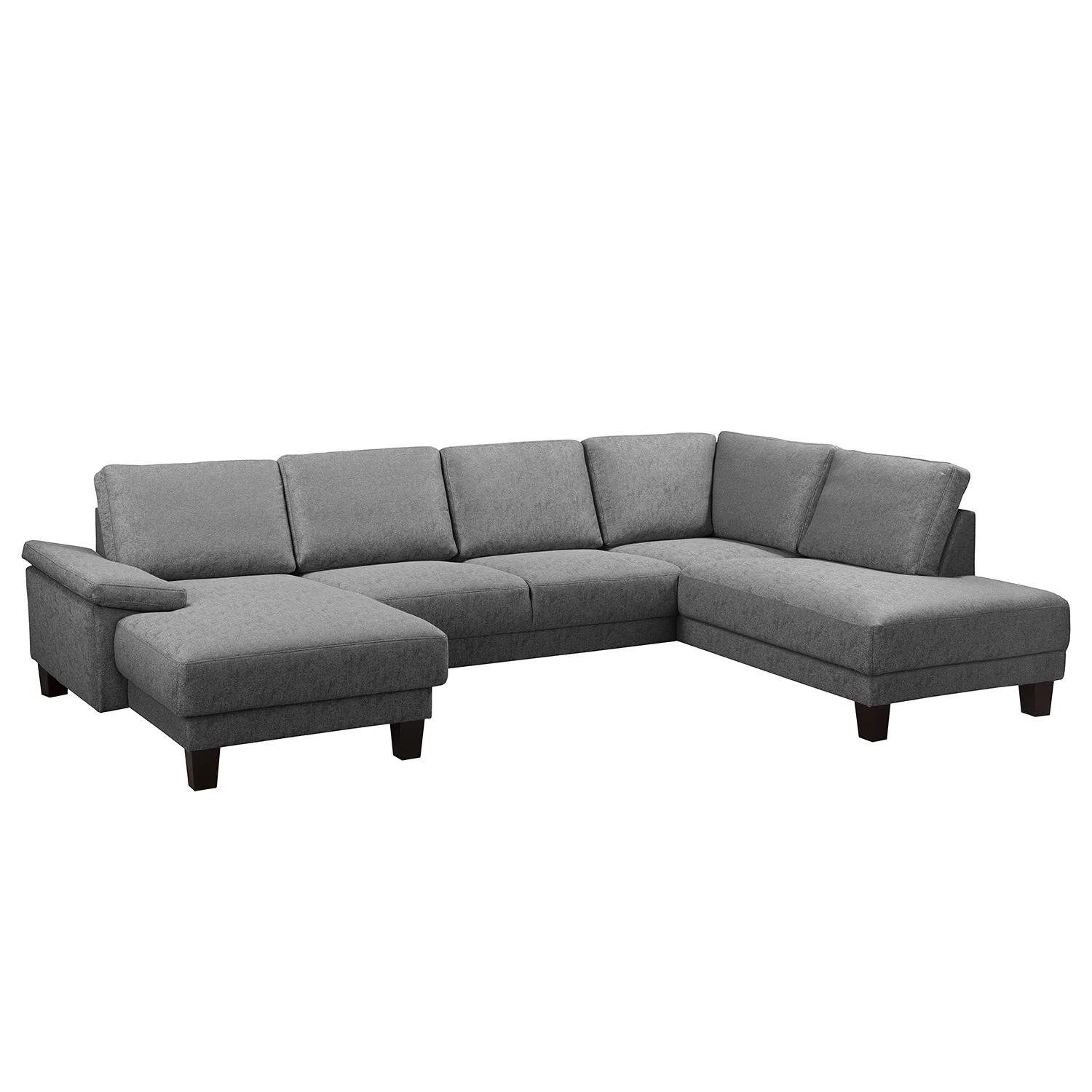 Fredriks Canapé panoramique Gellik - Tissu - Gris - Méridienne courte à gauche / longue à droite (vue de face) 3 Fredriks Canapé panoramique Gellik - Tissu - Gris - Méridienne courte à gauche / longue à droite (vue de face)