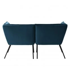 Jack & Alice Canapé Dorado (2 places) - Velours - Bleu marine -Meubles de salon Soldes 1000151984 190319 10014500020 GALLERYIMAGES P000000001000151984