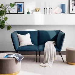 Jack & Alice Canapé Dorado (2 places) - Velours - Bleu marine -Meubles de salon Soldes 1000151984 190423 12172700025 MOOD GALLERYIMAGES P000000001000151984 mood