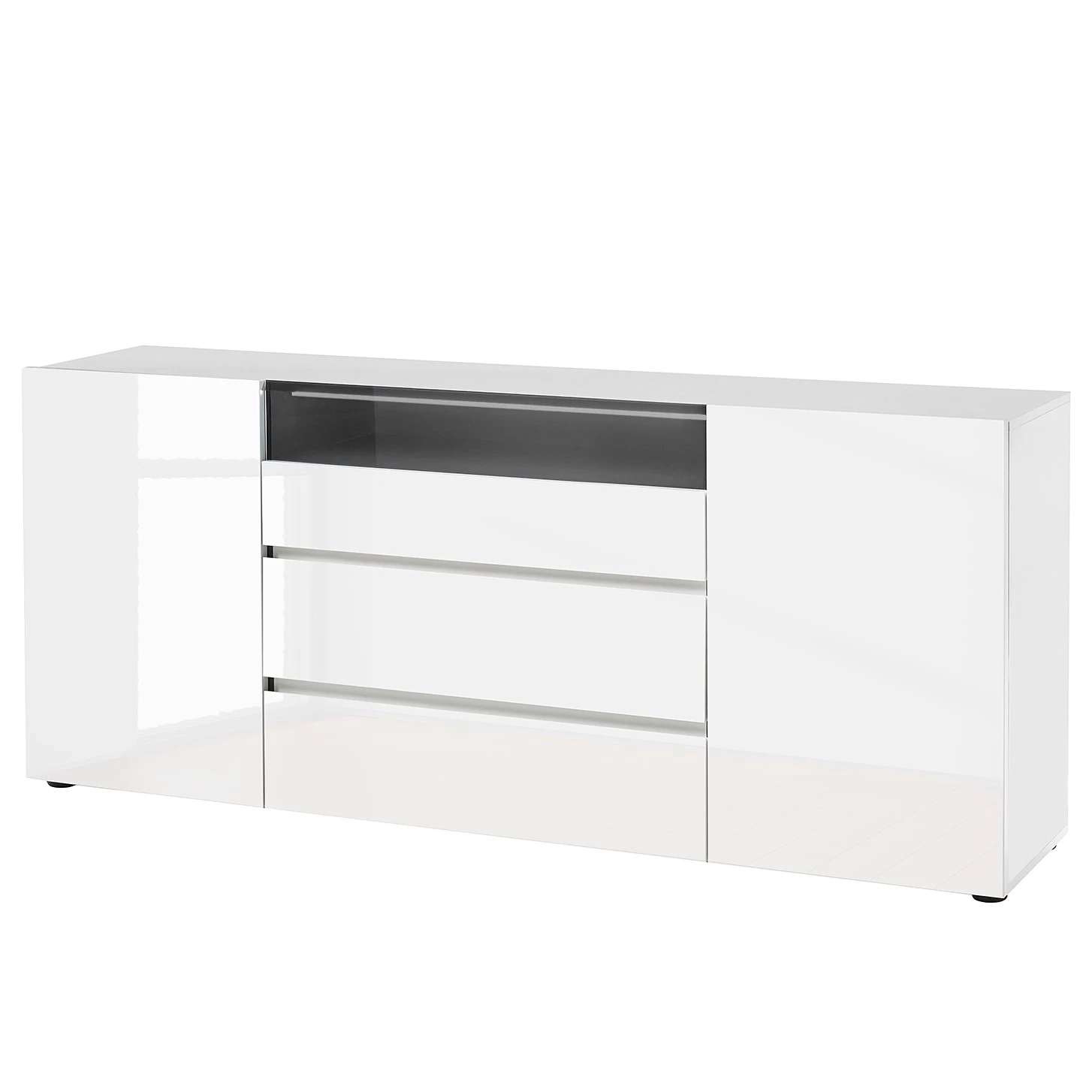 Loftscape Buffet Mavie - Blanc brillant / Noir 3 Loftscape Buffet Mavie - Blanc brillant / Noir