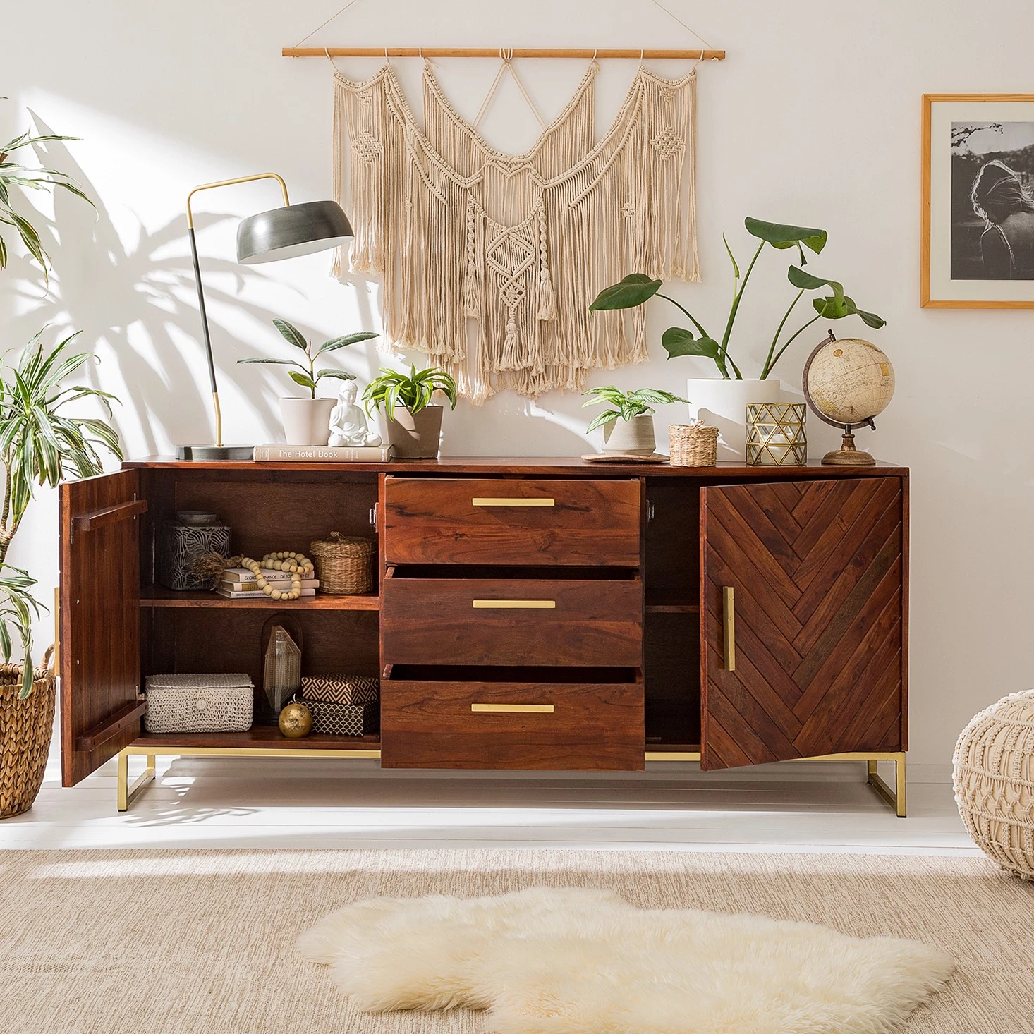 Jack & Alice Buffet Loga - Acacia massif / Fer - Acacia brun 6 Jack & Alice Buffet Loga - Acacia massif / Fer - Acacia brun – Image 4