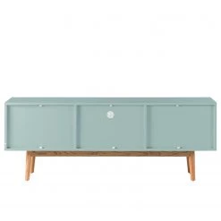 Mørteens Meuble TV Lindholm - Partiellement en chêne massif - Vert menthe - 160 x 40 cm -Meubles de salon Soldes 1000153429 200217 15312400041 DETAILS P000000001000153429