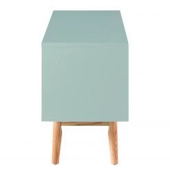 Mørteens Meuble TV Lindholm - Partiellement en chêne massif - Vert menthe - 160 x 40 cm -Meubles de salon Soldes 1000153429 200217 15312400042 DETAILS P000000001000153429