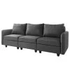 Fredriks Sofa Lavara I (3 places) - Tissu - Gris foncé -Meubles de salon Soldes 1000154387 191220 11555700030 IMAGE P000000001000154387
