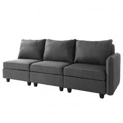 Fredriks Sofa Lavara I (3 places) - Tissu - Gris foncé -Meubles de salon Soldes 1000154387 191220 11555700031 DETAILS P000000001000154387