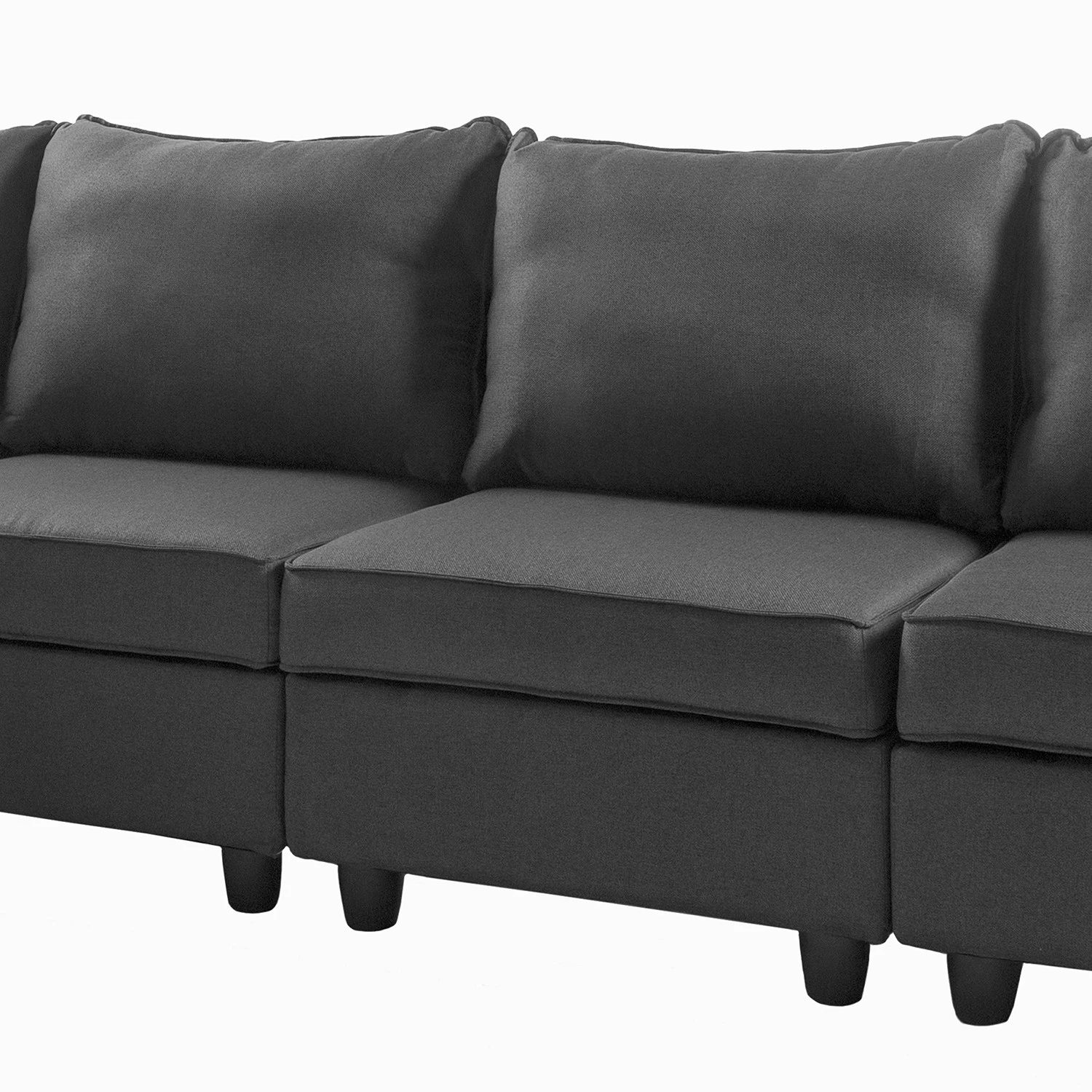 Fredriks Grand canapé Lavara II - Tissu - Gris foncé 10 Fredriks Grand canapé Lavara II - Tissu - Gris foncé – Image 8