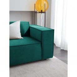 Canapé Kinx (3 places) II - Velours - Velours Shyla: Pétrol -Meubles de salon Soldes 1000155666 210323 15144300528 DETAILS P000000001000155666