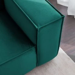 Canapé Kinx (3 places) II - Velours - Velours Shyla: Pétrol -Meubles de salon Soldes 1000155666 220610 030 DETAILS P000000001000155666