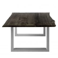 Ars Natura Table basse Kapra - Acacia massif /Métal - Acacia Gris - Largeur : 120 cm -Meubles de salon Soldes 1000156029 191029 16374500003 DETAILS P000000001000156029