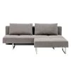 Chillout by Franz Fertig Canapé convertible Goran - Tissu - Gris - Avec repose-pieds -Meubles de salon Soldes 1000156448 210429 12310200003 IMAGE P000000001000156448