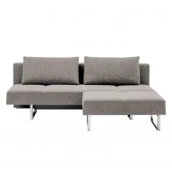 Chillout by Franz Fertig Canapé convertible Goran - Tissu - Gris - Avec repose-pieds