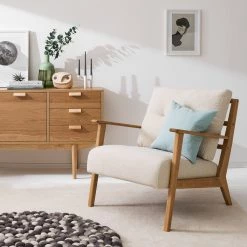 Studio Copenhagen Fauteuil TIMON - Tissu Saia: Beige -Meubles de salon Soldes 1000156463 190516 09281000049 MOOD GALLERYIMAGES P000000001000156463 mood