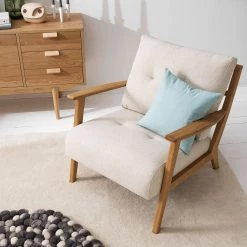 Studio Copenhagen Fauteuil TIMON - Tissu Saia: Beige -Meubles de salon Soldes 1000156463 190516 09281100050 MOOD GALLERYIMAGES P000000001000156463 mood