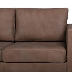 Fredriks Canapé d’angle Portobello IV - Cuir - Cuir véritable Custo : Marron foncé - Largeur : 207 cm - Méridienne courte à gauche (vue de face) -Meubles de salon Soldes 1000156759 190215 13004202084 GALLERYIMAGES P000000001000156759