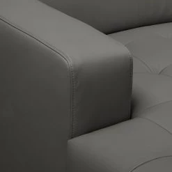 Fredriks Canapé d’angle Graide I - Cuir véritable - Gris - Méridienne courte à gauche (vue de face) - Sans fonction -Meubles de salon Soldes 1000157295 190807 08593300006 DETAILS P000000001000157295