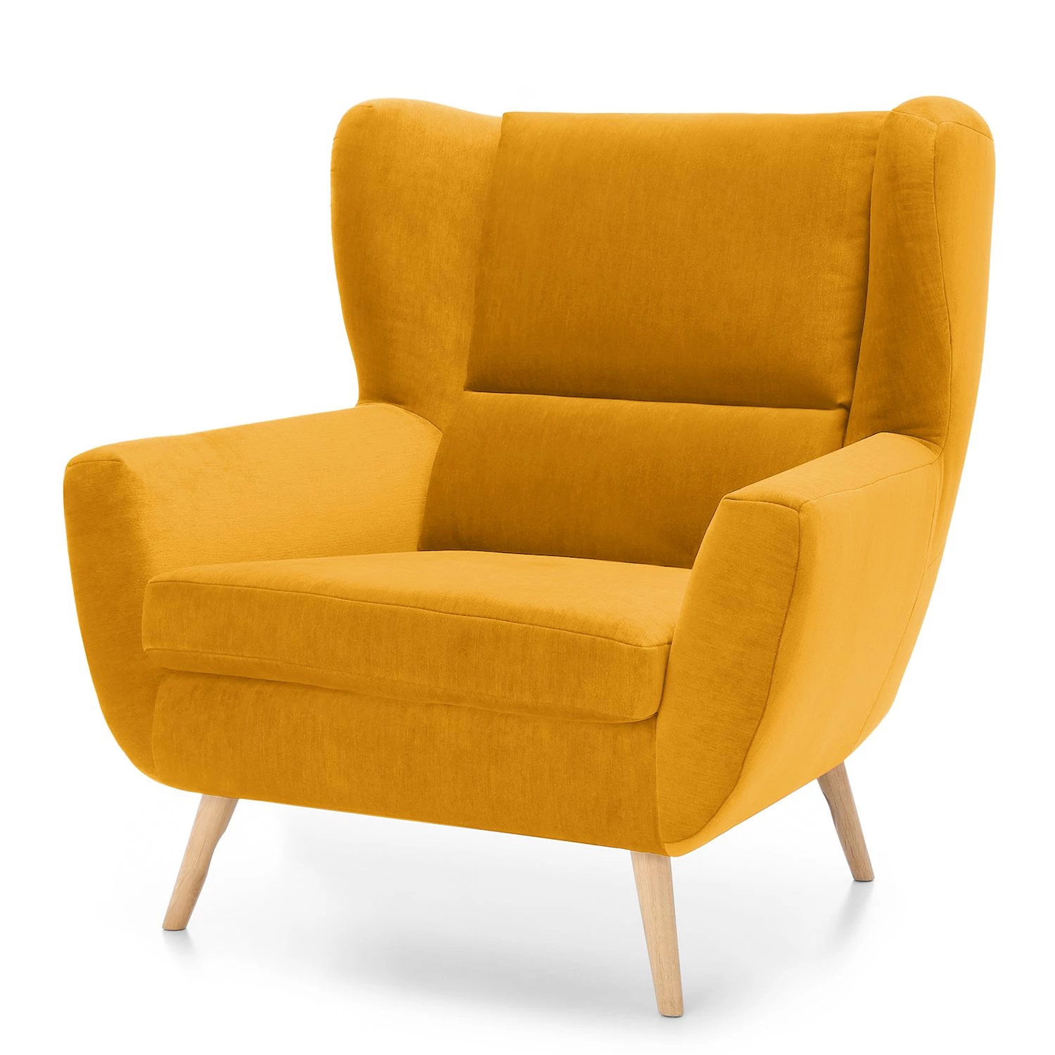 Norrwood Fauteuil Glenhaven - Velours - Jaune moutarde 3 Norrwood Fauteuil Glenhaven - Velours - Jaune moutarde