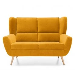 Norrwood Canapé Glenhaven (2 places) - Velours - Jaune moutarde -Meubles de salon Soldes 1000157405 190320 11541400291 GALLERYIMAGES P000000001000157405