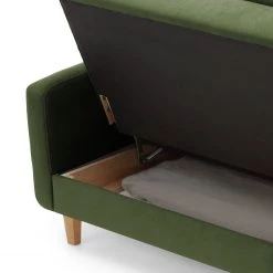 Loftscape Canapé convertible Pabna - Velours - Vert foncé - Aucun accessoire fourni -Meubles de salon Soldes 1000157438 190320 11545500578 GALLERYIMAGES P000000001000157438