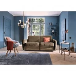 Loftscape Canapé convertible Leopoldina - Velours - Gris solino - Largeur : 169 cm -Meubles de salon Soldes 1000157502 190320 11571301430 MOOD GALLERYIMAGES P000000001000157502 mood