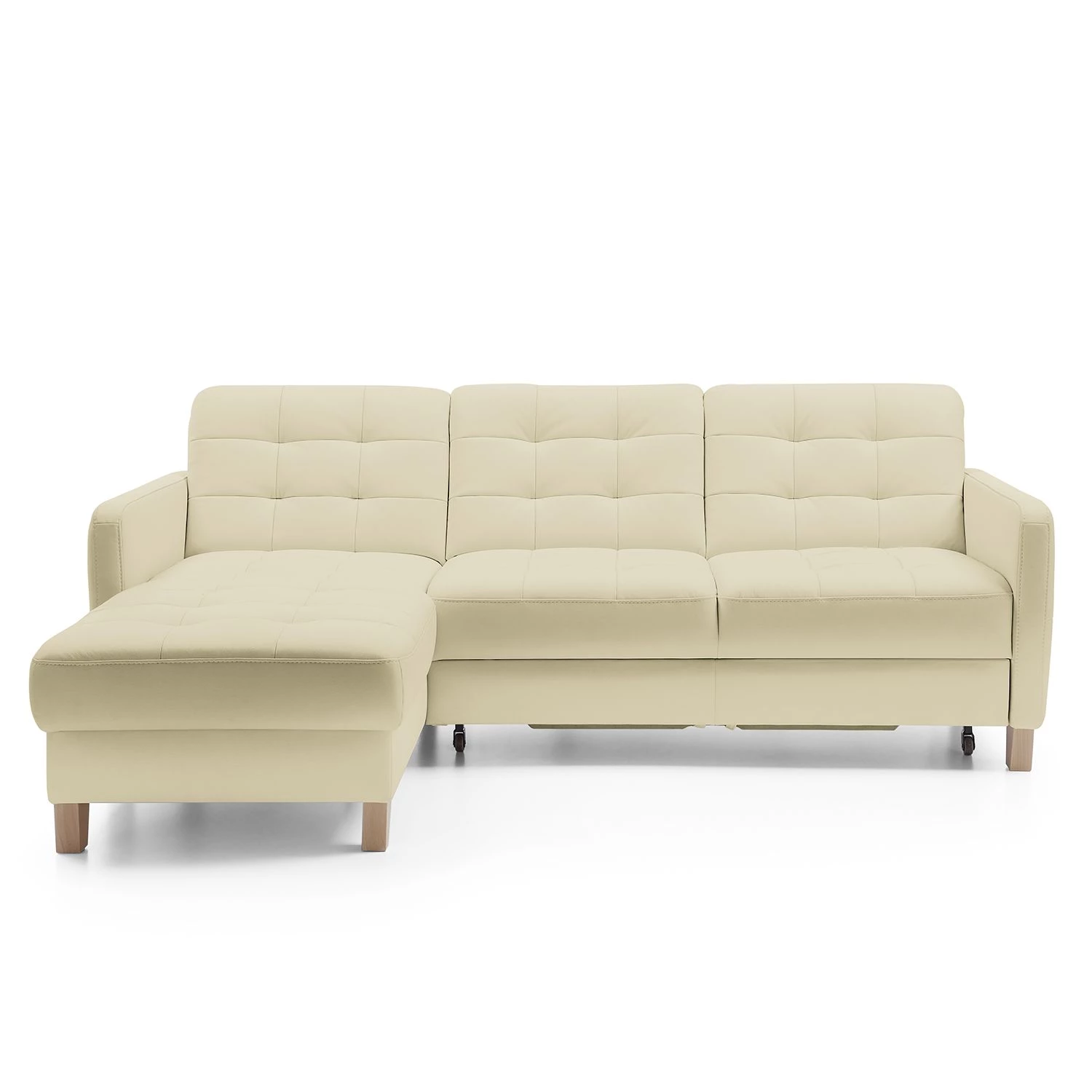 Loftscape Canapé d’angle Princesa - Cuir véritable - Blanc - Fonction couchage - Coffre de lit 8 Loftscape Canapé d’angle Princesa - Cuir véritable - Blanc - Fonction couchage - Coffre de lit – Image 6