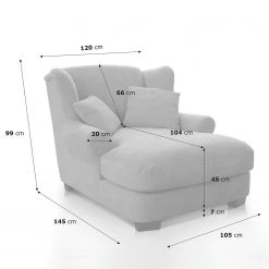 Ridgevalley Loveuse Liwan I - Microfibre Alais: Gris platine -Meubles de salon Soldes 1000157693 190314 11235800020 GALLERYIMAGES P000000001000157693