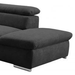 Loftscape Canapé d’angle Glenaire I - Tissu structuré - Noir - Méridienne longue à droite (vue de face) - Sans fonction -Meubles de salon Soldes 1000157786 190314 11250900811 GALLERYIMAGES P000000001000157786