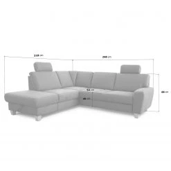 Loftscape Canapé d’angle Berlaar - Aspect cuir vieilli - Gris solino - Méridienne longue à gauche (vue de face) - Sans fonction couchage -Meubles de salon Soldes 1000157849 190314 11255301469 GALLERYIMAGES P000000001000157849