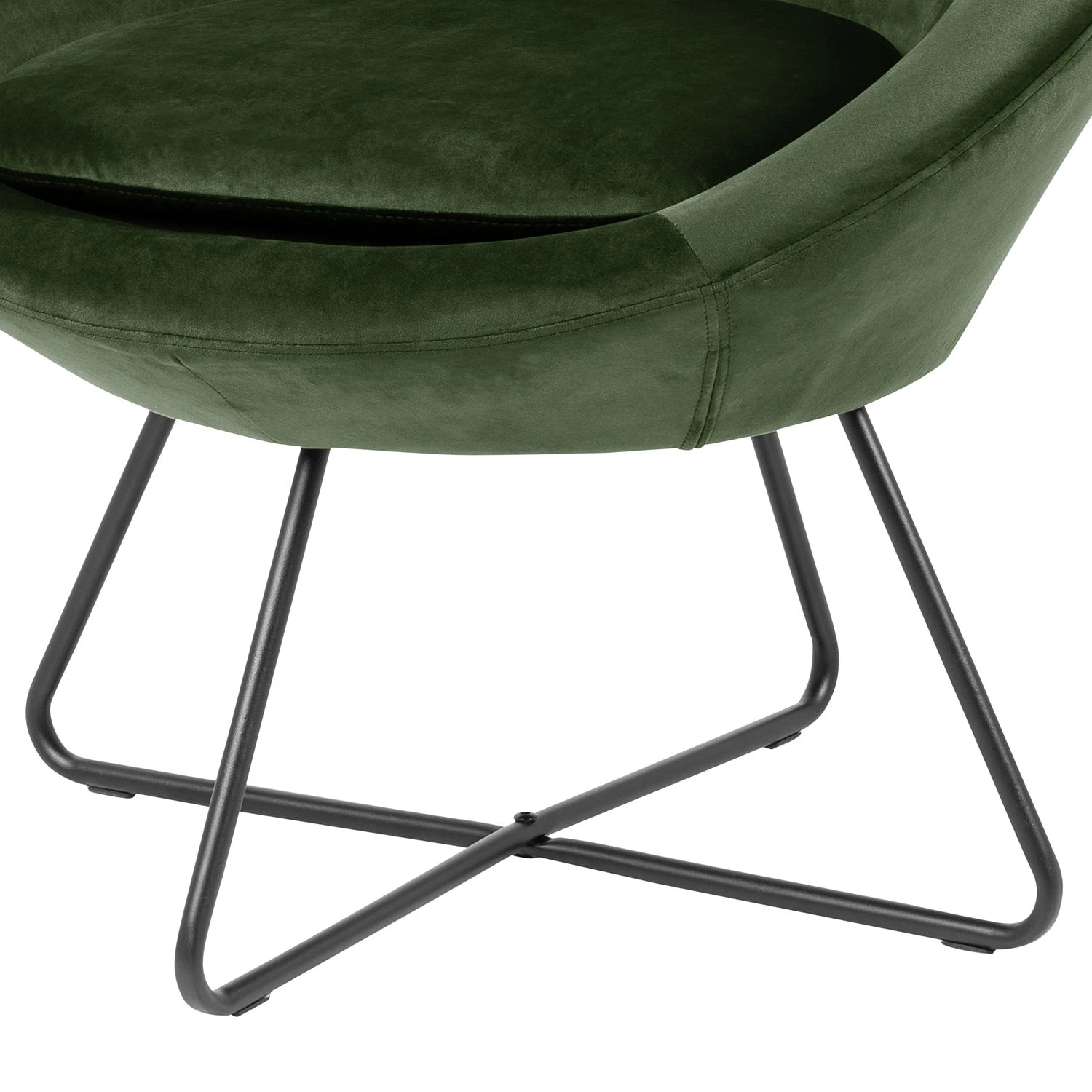 Jack & Alice Fauteuil design Eicken - Velours - Vert vieilli 10 Jack & Alice Fauteuil design Eicken - Velours - Vert vieilli – Image 8